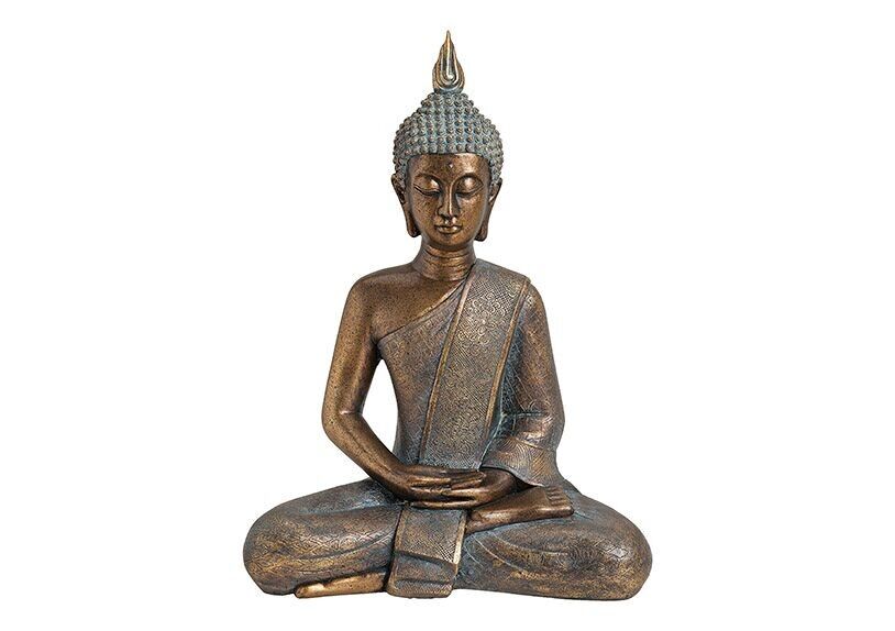 Buddha in gold aus Poly, B31 x T17 x H43 cm