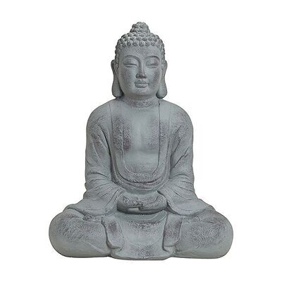 Buddha in grau, Magnesia, B60 x T33 x H80 cm