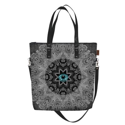 Look Borsa A Tracolla In Tela Maxa Linea Bertoni