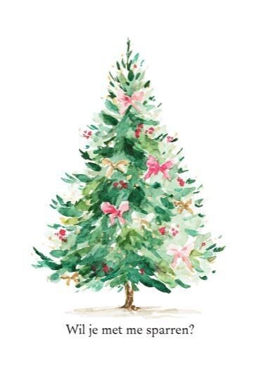 Nachhaltige Weihnachtspostkarte - Fichte?