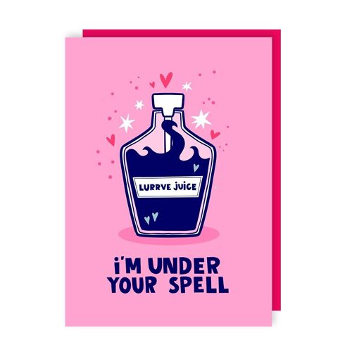 Under Your Spell Love Potion Valentine's Card Pack of 6