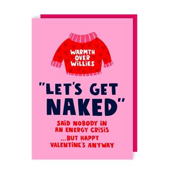 Energy Crisis Topical Valentine's Card Lot de 6 2