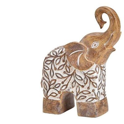 Elephant made of poly beige (W / H / D) 8x25x19cm
