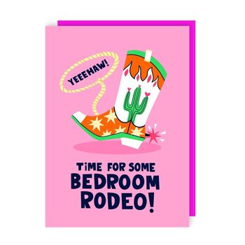 Lot de 6 cartes d'amour pour chambre à coucher Rodeo Cowgirl Valentines 2