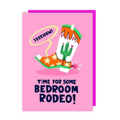 Bedroom Rodeo Cowgirl Valentines Love Card Pack of 6