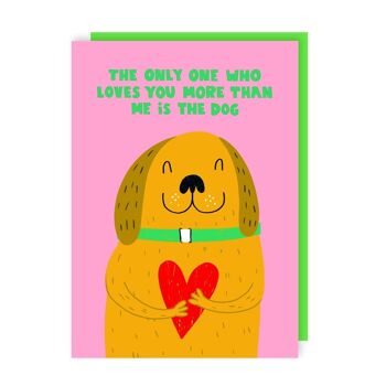The Dog Cute Valentine's Love Card Lot de 6 2