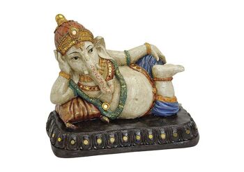 Ganesha en poly, L34 x P19 x H29 cm