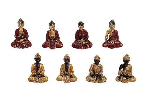 Buddha sitzend aus Poly, sortiert, 6 cm