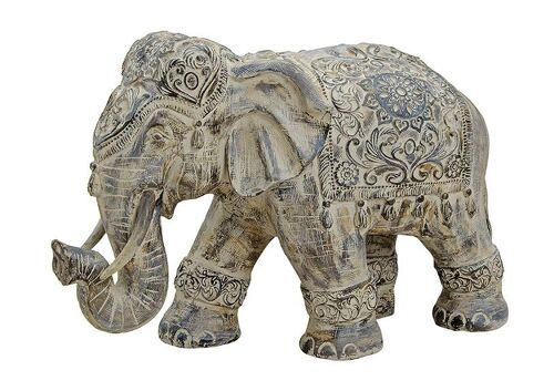 Elefant in grau aus Poly, B50 x T22 x H34 cm