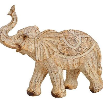 Elephant made of poly beige (W / H / D) 27x25x12cm