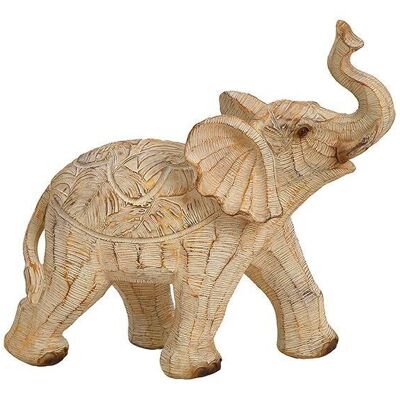 Elefante in poly beige (L/A/P) 19x18x7cm