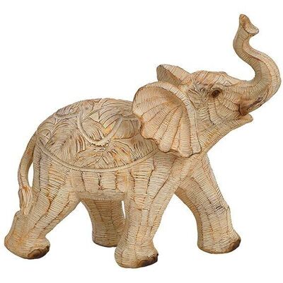 Elephant made of poly beige (W / H / D) 19x18x7cm