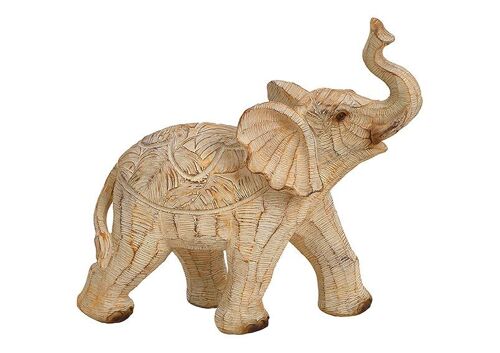 Elefant aus Poly Beige (B/H/T) 19x18x7cm