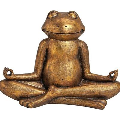 Yoga frog gold made of poly, W43 x D20 x H29