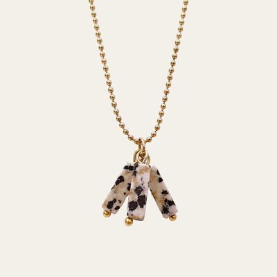 Collier Baldassare, Pierres Naturelles Jaspe Dalmatien