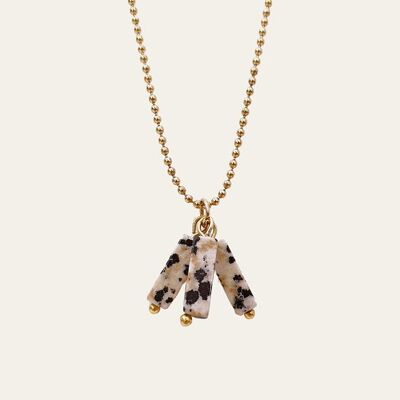 Baldassare Necklace, Dalmatian Jasper Natural Stones