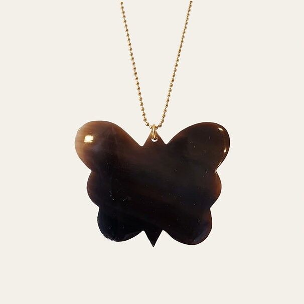 Daiki-Halskette, Mini-Perlenkette und Hornanhänger