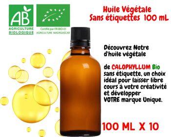 BIO - Pure Huile végétale  de Calophyllum inophyllum ( 100ML ) Entreprise FRANÇAISE 3