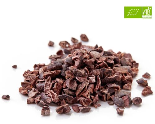 BIO - Grué de Cacao Cru Bio 1Kg ( Nibs ) Organic Raw Cacao Criollo Nibs. Source de magnésium, potassium et fer. ( Entreprise Française )