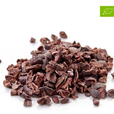BIO - Nibs de Cacao Crudo Ecológico 1Kg ( Nibs ) Nibs de Cacao Criollo Crudo Ecológico. Fuente de magnesio, potasio y hierro. (empresa francesa)