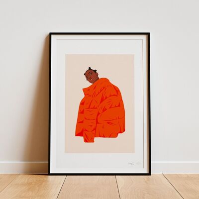 Affiche "Orange Puffer" - A4 & 30x40cm