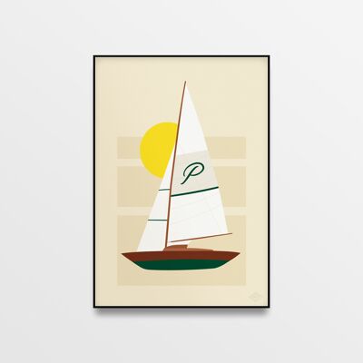 Poster "La barca a vela" - A4 e 30x40 cm