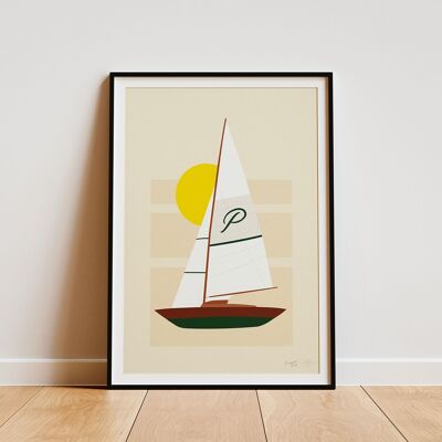 Poster "La barca a vela" - A4 e 30x40 cm