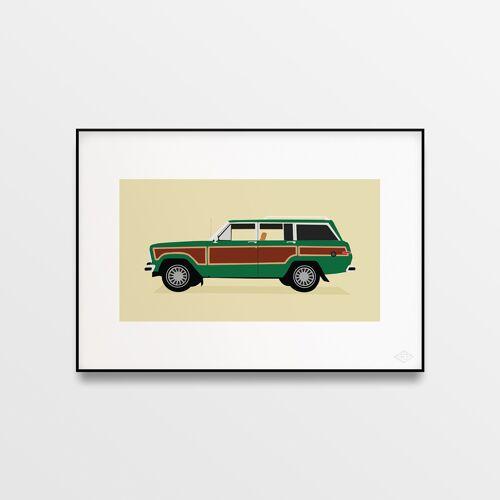 Affiche "Jeep Grand Wagoneer, Green Edition" - A4 & 30x40cm