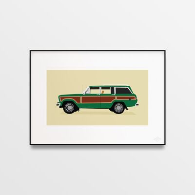 Affiche "Jeep Grand Wagoneer, Green Edition" - A4 & 30x40cm