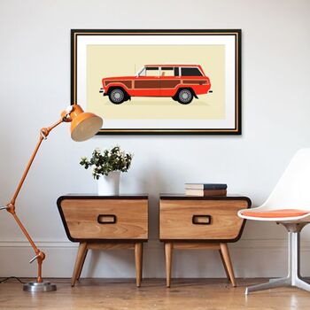 Affiche "Jeep Grand Wagoneer, Red Edition" - A4 & 30x40cm 3
