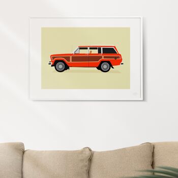 Affiche "Jeep Grand Wagoneer, Red Edition" - A4 & 30x40cm 2