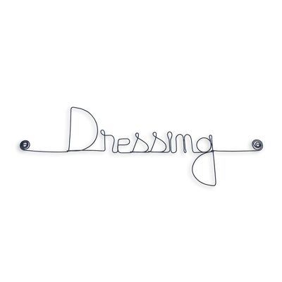 Wire wall decoration - "Dressing" door plaque - to pin - Wall jewelry