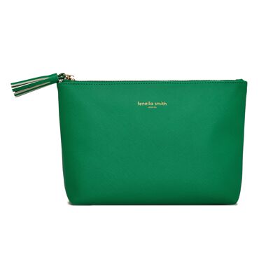 Toiletry bag Green made of vegan leather