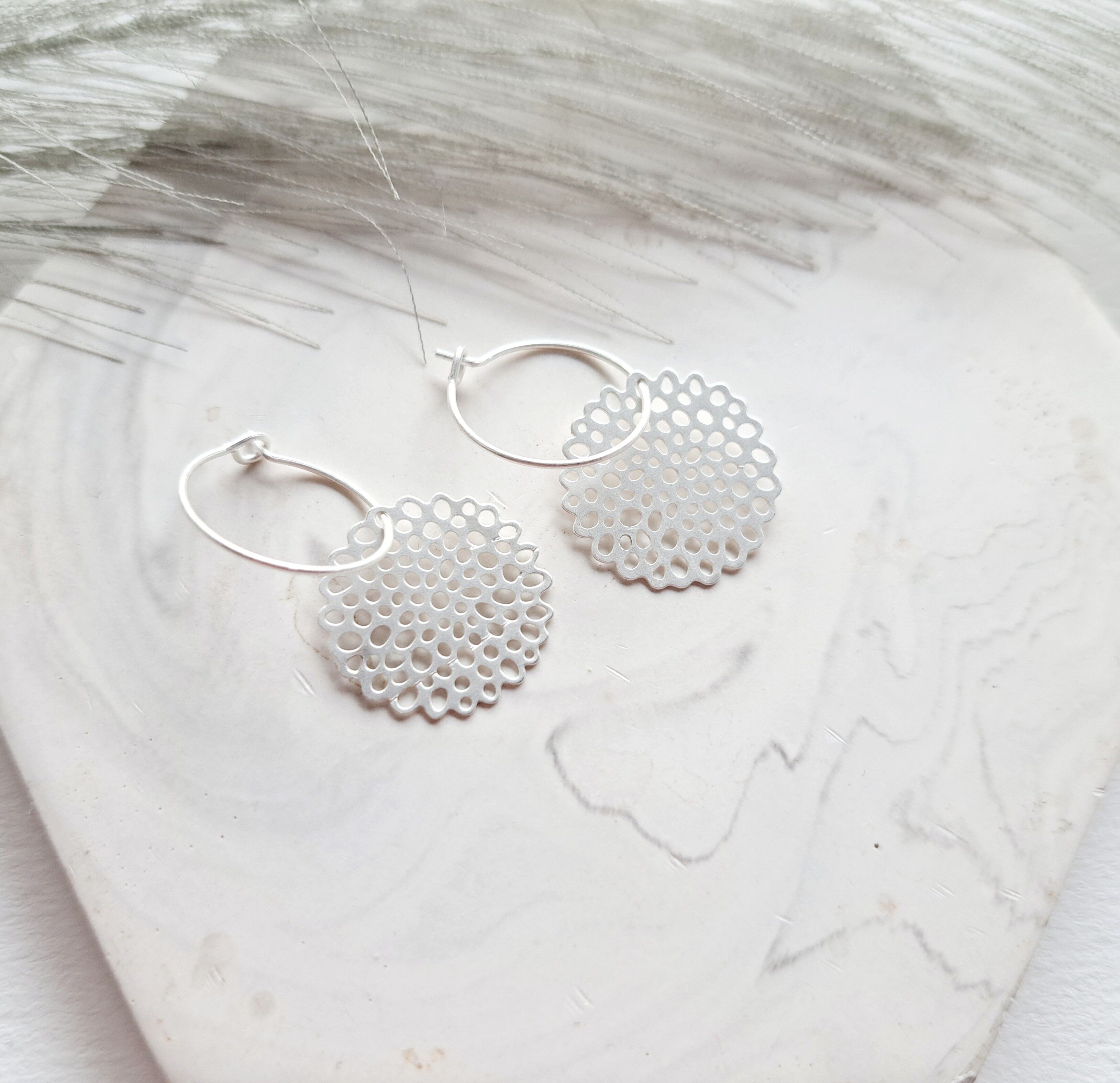 Orecchini - Minimalismo - Soleggiato - argento