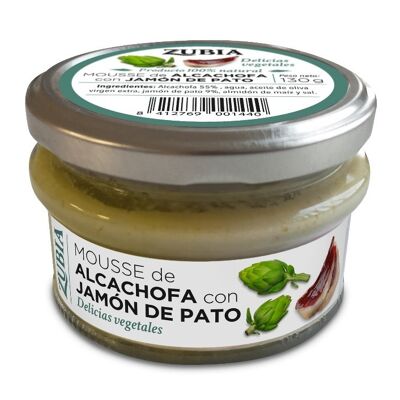 MOUSSE D'ARTICHAUTS AU JAMBON DE CANARD 130G.