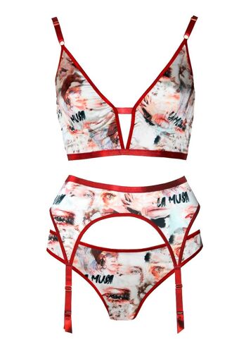 Ensemble de lingerie rouge ludique 2