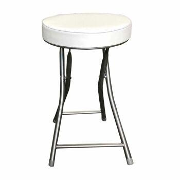 TABOURET PLIANT DE SALLE DE BAIN BLANC 19840299 1