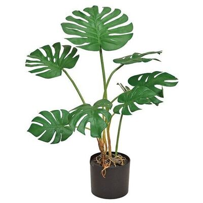 Plante artificielle fendue philosophe monstera vert (H) 90cm