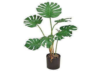 Plante artificielle fendue philosophe monstera vert (H) 90cm 1