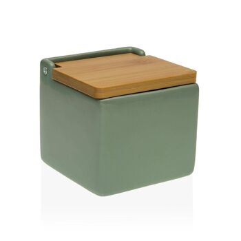 SALIÈRE AVEC COUVERCLE EN BAMBOU OLIVE 21490111 2