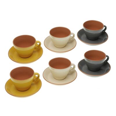 SET 6 TEA CUPS W/ PLATE CORIN 22090083