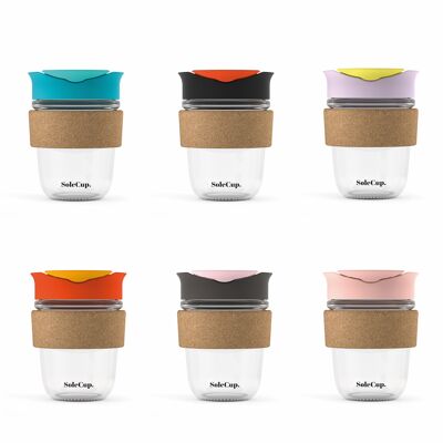SoleCup 12oz Travel Mug with Cork Band 24 Piece Bundle - Reusable Coffee Mug