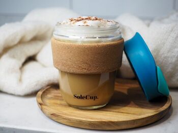SoleCup Tasse de voyage 12 oz avec bande de liège Lot de 24 pièces - Tasse à café réutilisable 8