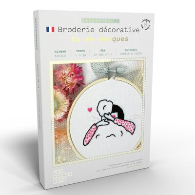 French'Kits - Dekorative Stickerei - Ich vermisse dich