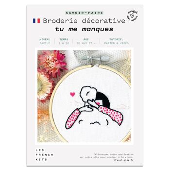 French'Kits - Broderie décorative -  Tu me manques 2