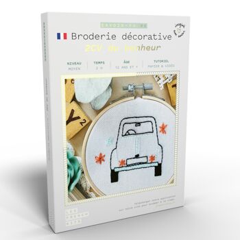French'Kits - Broderie décorative - 2CV du bonheur 1