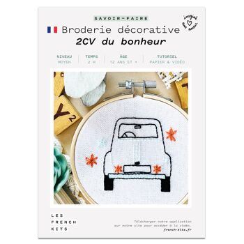 French'Kits - Broderie décorative - 2CV du bonheur 2