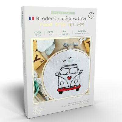 French'Kits - Bordados decorativos - Viaje por carretera en furgoneta