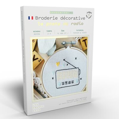 French'Kits - Broderie décorative - Le poste de radio
