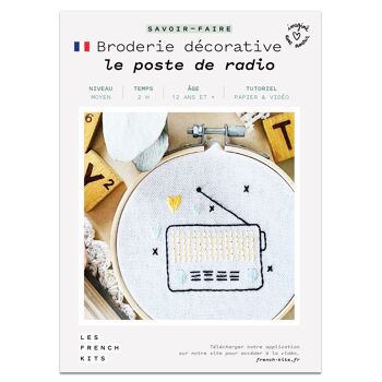 French'Kits - Broderie décorative - Le poste de radio 2